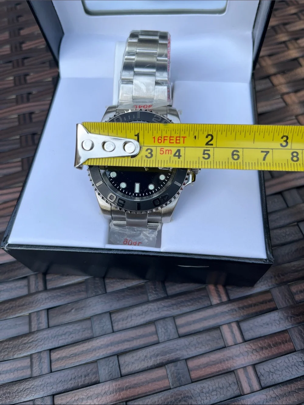 Stainless Steel Men's Dive Watch - Black Dial